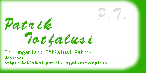 patrik totfalusi business card